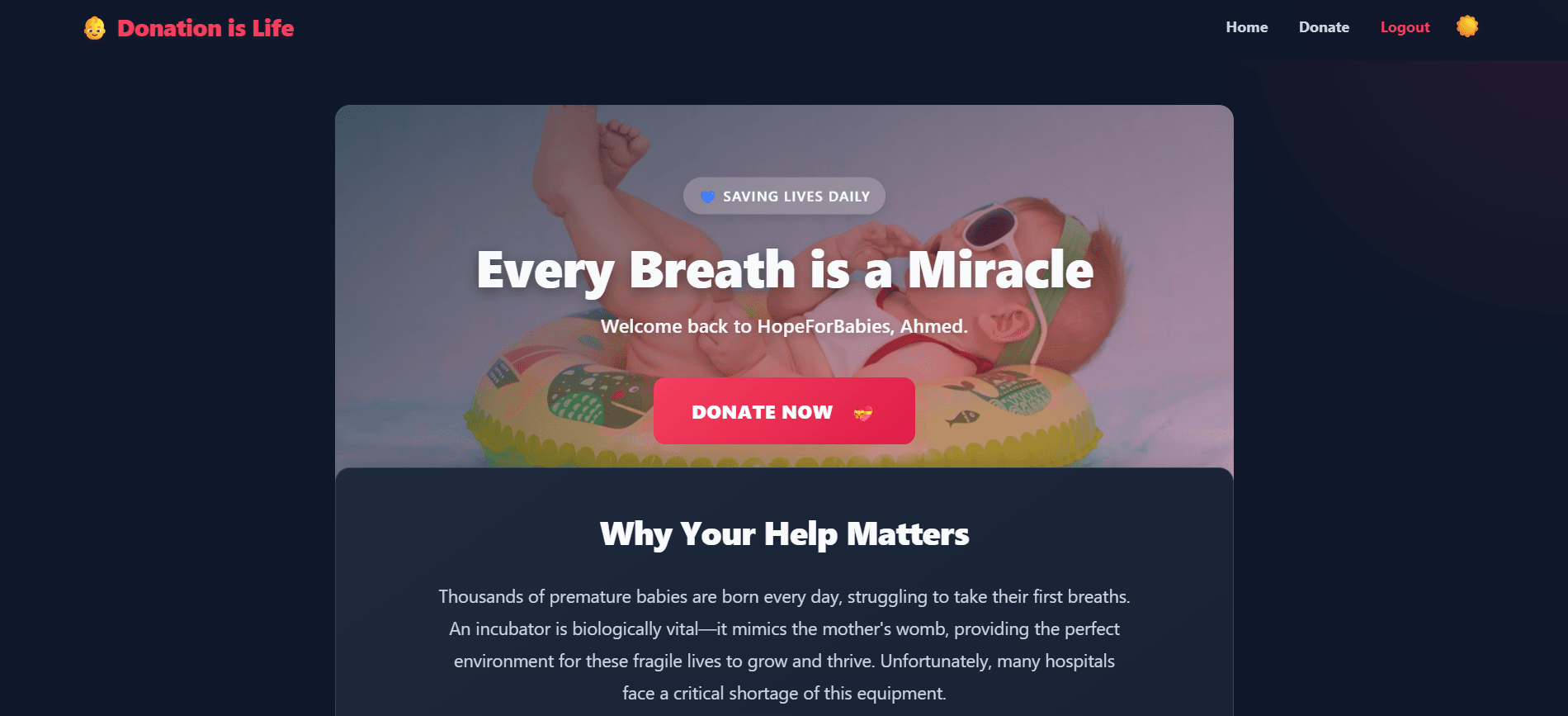 Responsive Donation Website 1