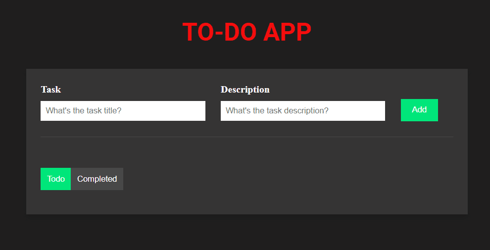 To-Do-App-List Project